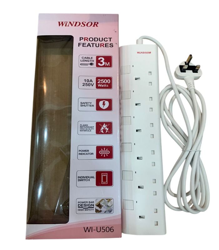 Windsor Extension Cable, Heavy Duty 6 Way WI-U506