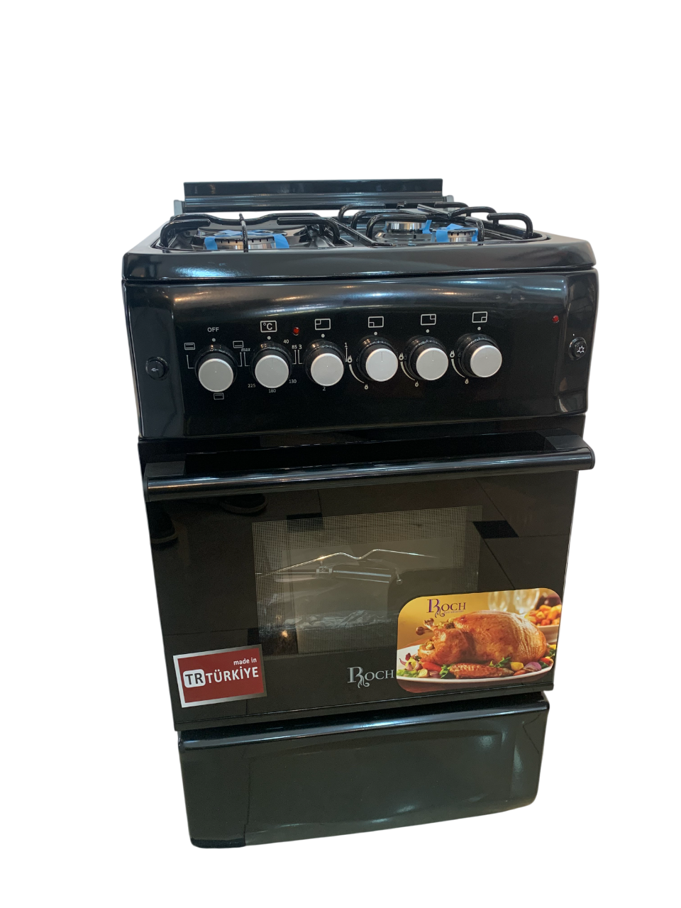 Roch Cooker 50x55CM 3 Gas Burners + 1 Hotplate - Silver RECK-531BL