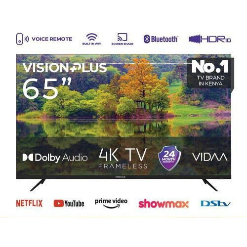Vision Plus TV 65″ 4K Frameless V+ OS Smart TV VP8865KV