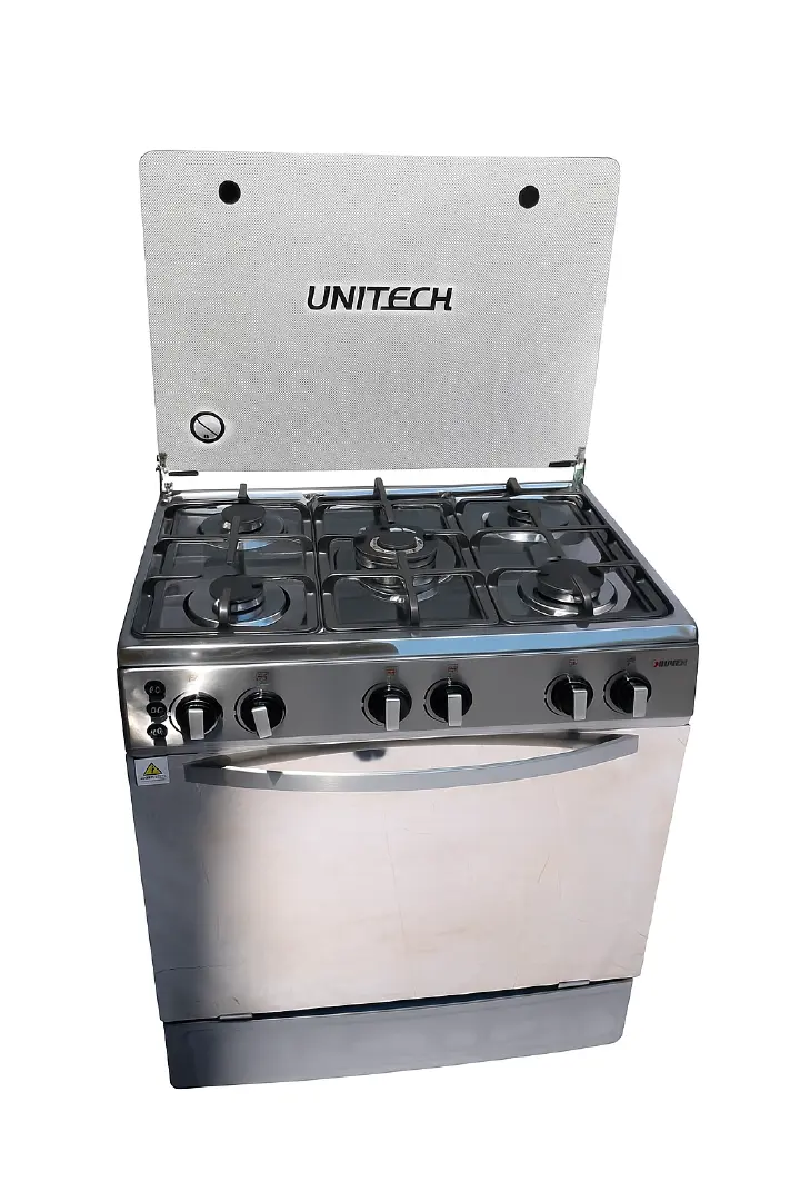 Unitech Cooker Free Standing  5 Gas Burners,Gas Oven 71*53*84cm