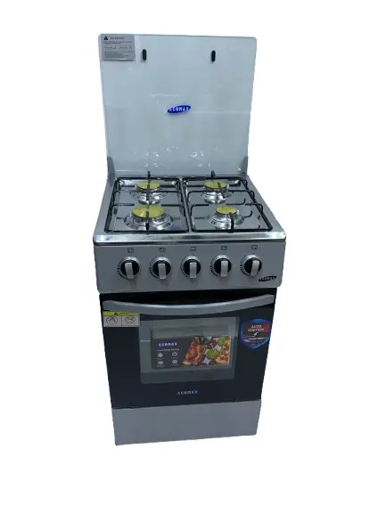Ecomax Cooker 50x55cm 4 Gas Burners  With Gas Oven (1 YR WRTY)
