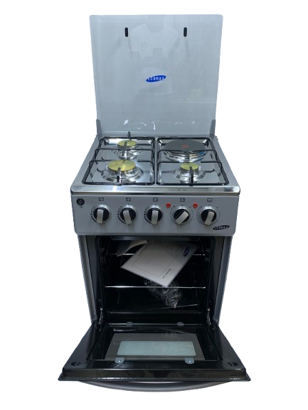 Ecomax Cooker 50x55cm 3 Gas Burners + 1 Hotplate Cooker  (1 YR WRTY)