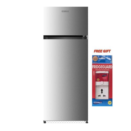 Ecomax Fridge 230L Double Door Direct Cooling  RF-230  Silver Grey