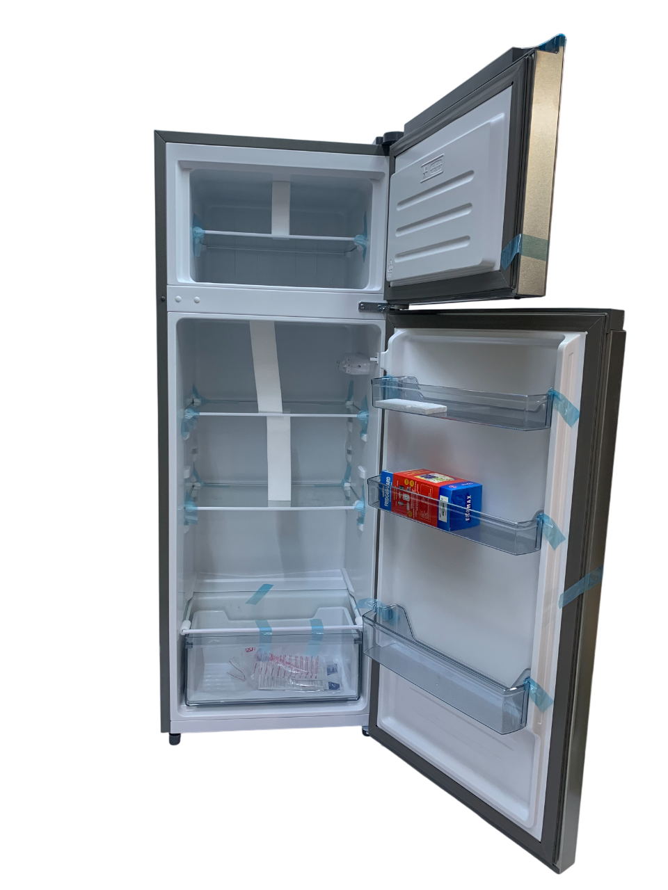 Ecomax Fridge 230L Double Door Direct Cooling  RF-230  Silver Grey