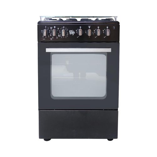 BJS Cooker, Elite 60x60 3+1 Electric/Gas Cooker ,Turbo Fan, CAST pan support - Oven 60L Capacity BJS I-6011T Black
