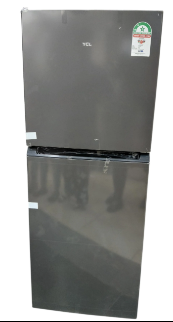 TCL Fridge 207 Litres  F270TM Top-Mount Double Door Refrigerator Premium Grey Efficient Cooling Model