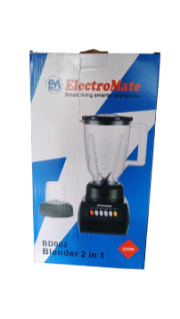Em Blender 2 In 1 Grinding Machine With Durable Motor 1.5L,4 speeds and pulse switch, Black BD02