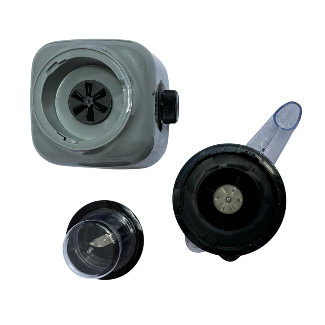 Icona blender gray  ILB-100T 350W 2-in-1 Electric Blender & Grinder – 1.5L Unbreakable Jar, 2 Speeds + Pulse – Gray [ILB-100