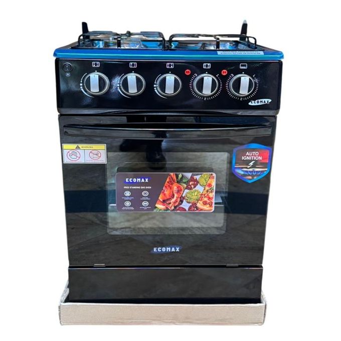 Ecomax Cooker 50x55cm 3 Gas Burners + 1 Hotplate Cooker  (1 YR WRTY)