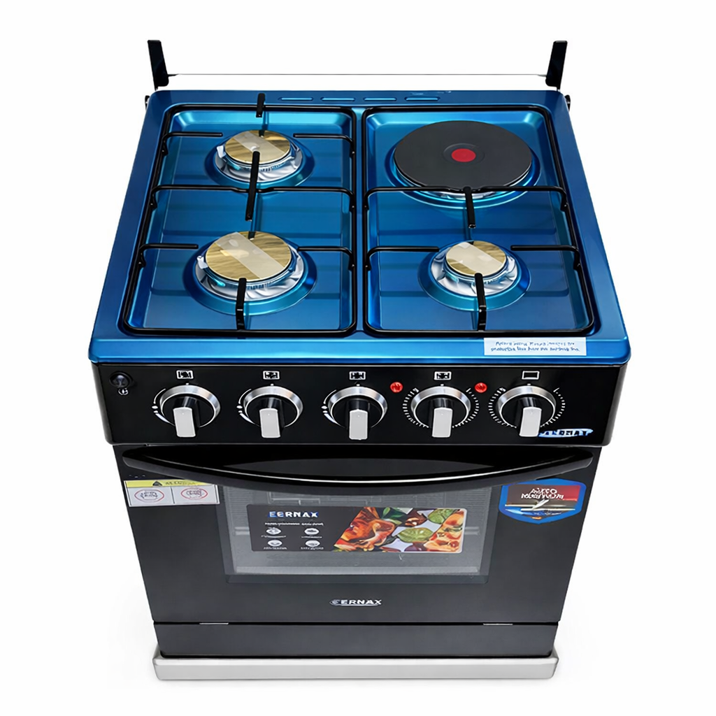 Ecomax Cooker 50x55cm 3 Gas Burners + 1 Hotplate Cooker  (1 YR WRTY)