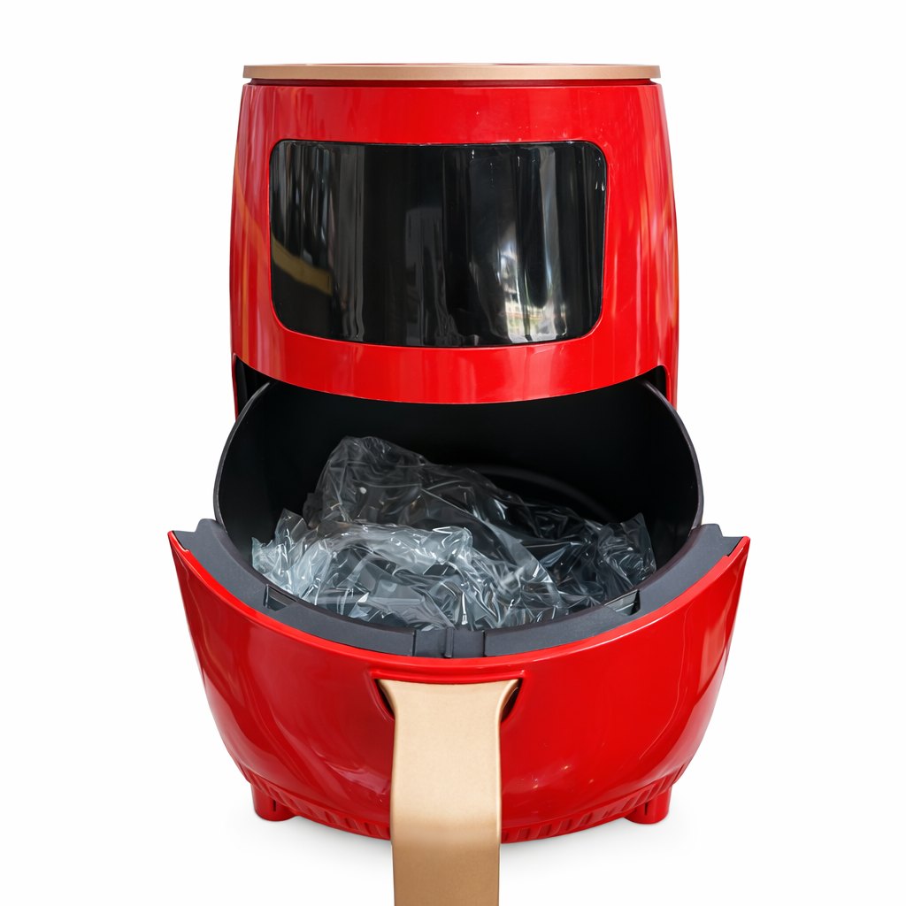 Selim Air Fryer Oil Free, Healthier 4.5 Liters 1400W Shiny Red 1 YR Waanty