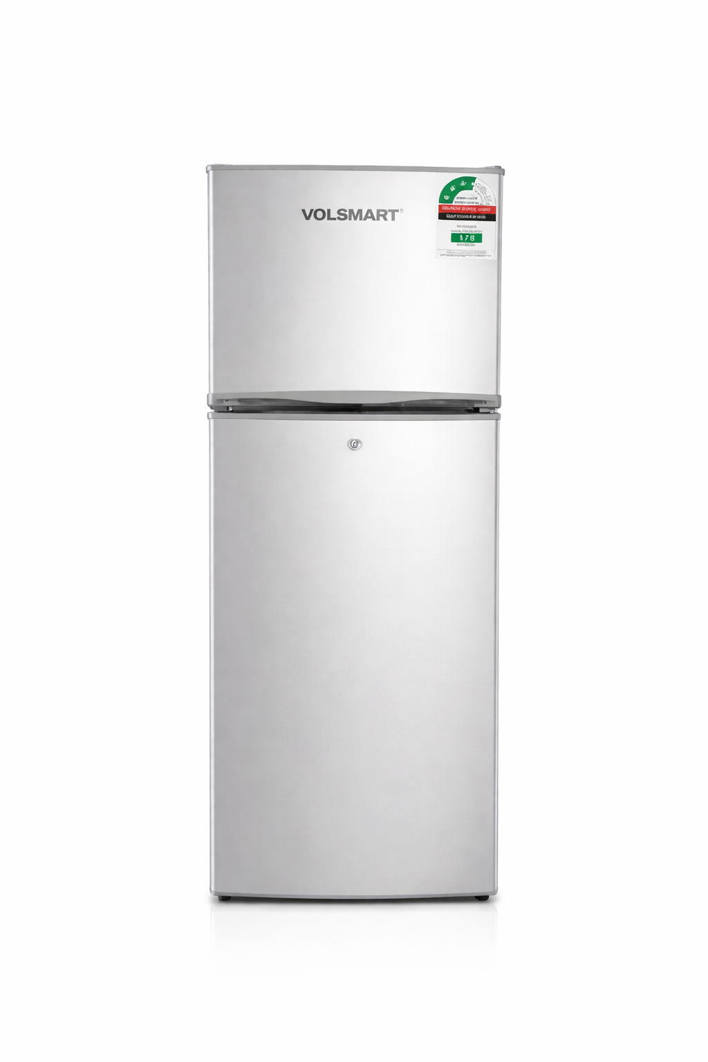 Volsmart Fridge 138L Double Doors Refrigerator VL-BCD138 With FREE GIFTS Silver