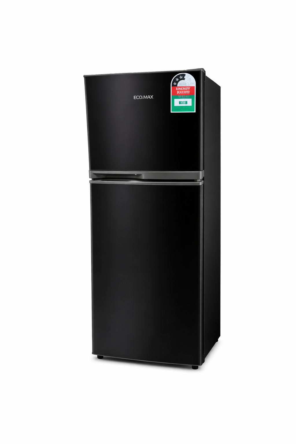 Ecomax Fridge ,double door 138l refrigerator BD-138 Black