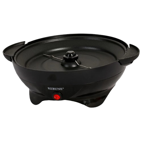 Rebune Popcorn Maker RE-5-045 800W, 24 Cups Capacity, Non-Stick, Detachable Plate, Electric Popcorn Machine