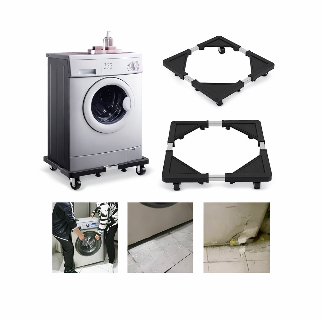 Detachable universal roller refrigerator base bracket, refrigerator handcart bracket, adjustable and extendable storage rack, suitable for home kitchens