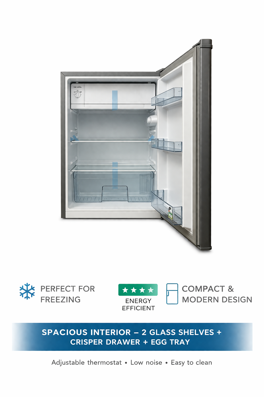 Ecomax Fridge 90L Single Door Energy Efficient