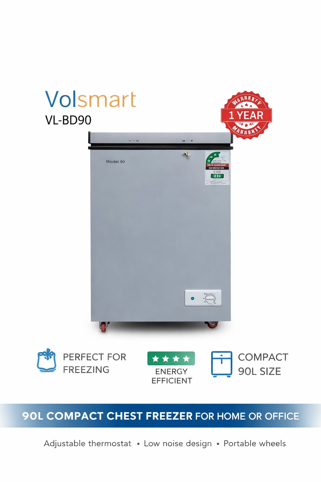 Freezer 90L Silver Energy Saving VL-BD90