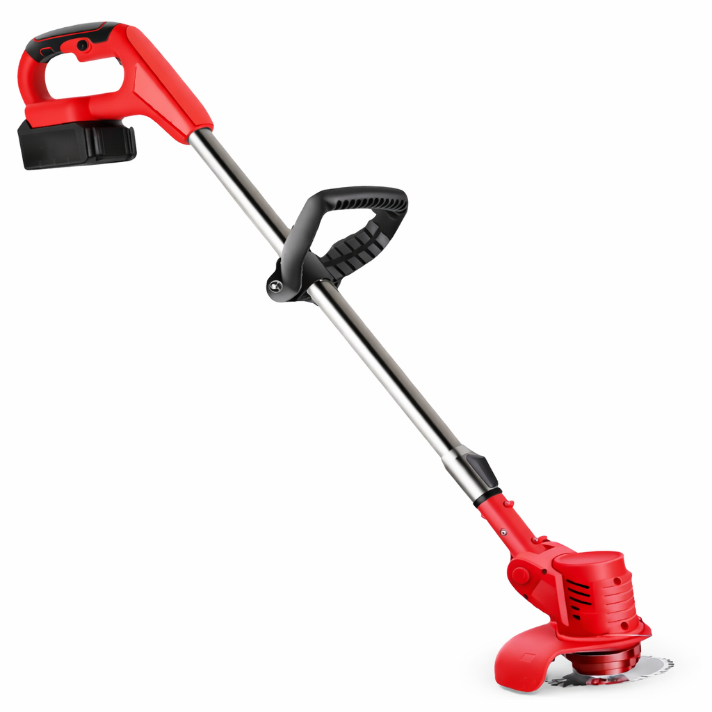 Lithium Battery Lawn Mower Rechargeable Cordless Grass Trimmer 880W, Electric Weed Cutter, Portable Brush Cutter Machine