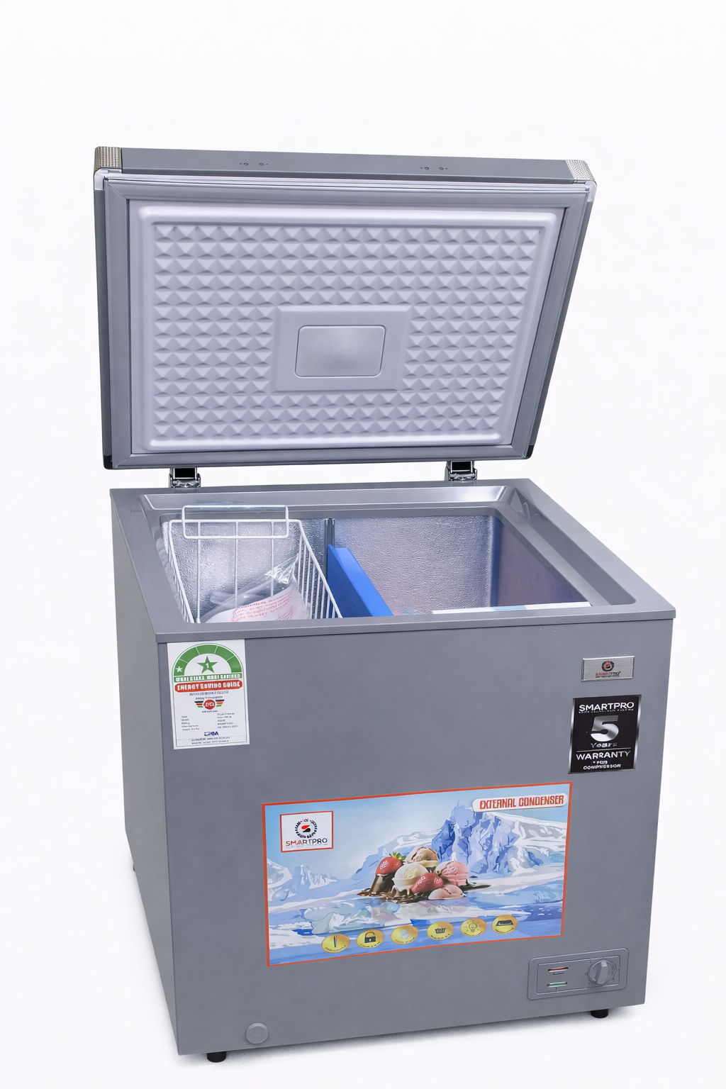 Smartpro Chest Freezer 110 Litres SCF-150G with Cool Pack, Fast Freezing, Energy Saving, Low Noise