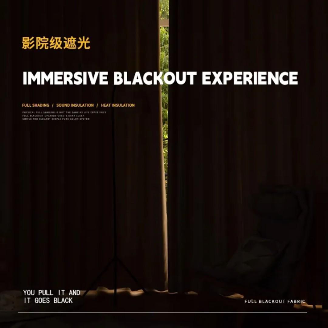 3PCS Black Curtain Set (2PCS 1.5m Panels + 1PCS Sheer) – Elegant Window Curtains for Living Room/Bedroom