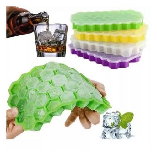 Unbreakable Silicone Ice Cube Maker Tray+Top Cover