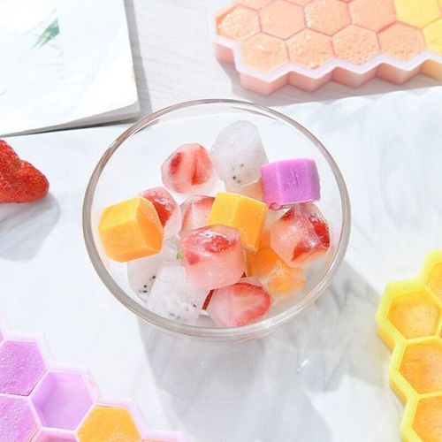 Unbreakable Silicone Ice Cube Maker Tray+Top Cover