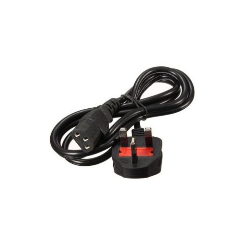 3 Pin UK Power Cord Cable with Fuse for PC Computer Monitor Desktop - 1.5M