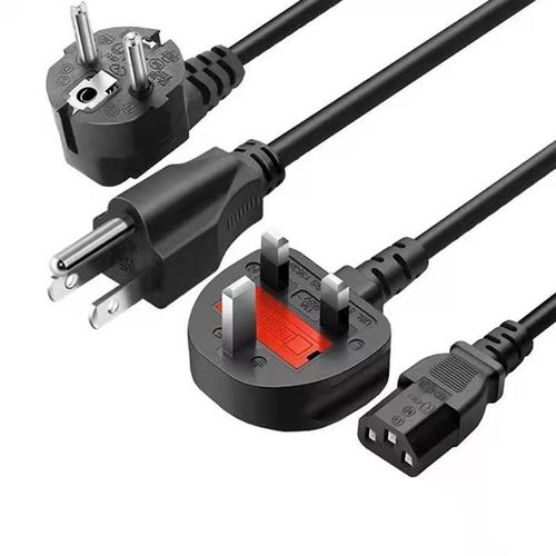 3 Pin UK Power Cord Cable with Fuse for PC Computer Monitor Desktop - 1.5M