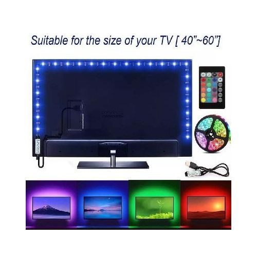 2M USB LED Strip Lights TV Back Light RGB Color Changing with 24Key Remote