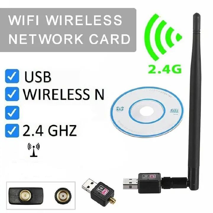 300Mbps USB WiFi  Adapter Wireless WiFi Dongle Network Card Dual Band 2.4G 5GHz Wi-Fi Antenna Mini Wireless Receiver PC Accessories -