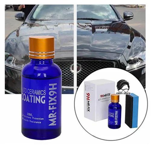 Auto 9H Ceramic Coating Nano Glass Plated Crystal Liquid Hydrophobic Coating Waterproof Polishing Agent Paint 9H Hardness Body Polish Paint Hydrophobic Shine Long Lasting Protection Car Product -
