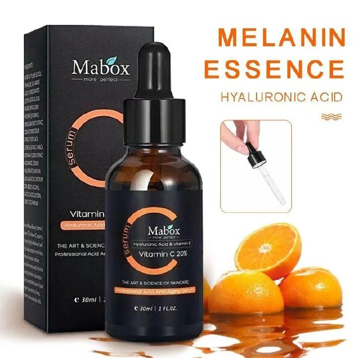 30ml Vitamin C Hyaluronic Acid  Beauty Face Serum Essence Hyaluronic Acid Lighten Age Black Spots Sunburn Anti-oxidation Wrinkle Remove Shrink Pore Skin Care Brighten Skincare Mabox -