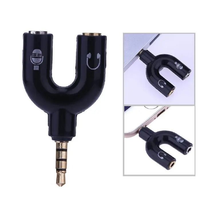 3.5mm Aux Male Audio Converter Headphone Splitter Adapter 1 to 2 Audio Adapter for Earphone Microphone Audio Speaker-