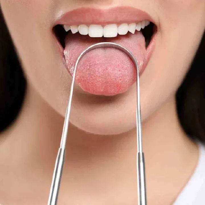 Reusable Stainless Steel Useful Tongue Scraper Cleaner Fresh Breath Cleaning Coated Tongue Oral Hygiene Care Tools -
