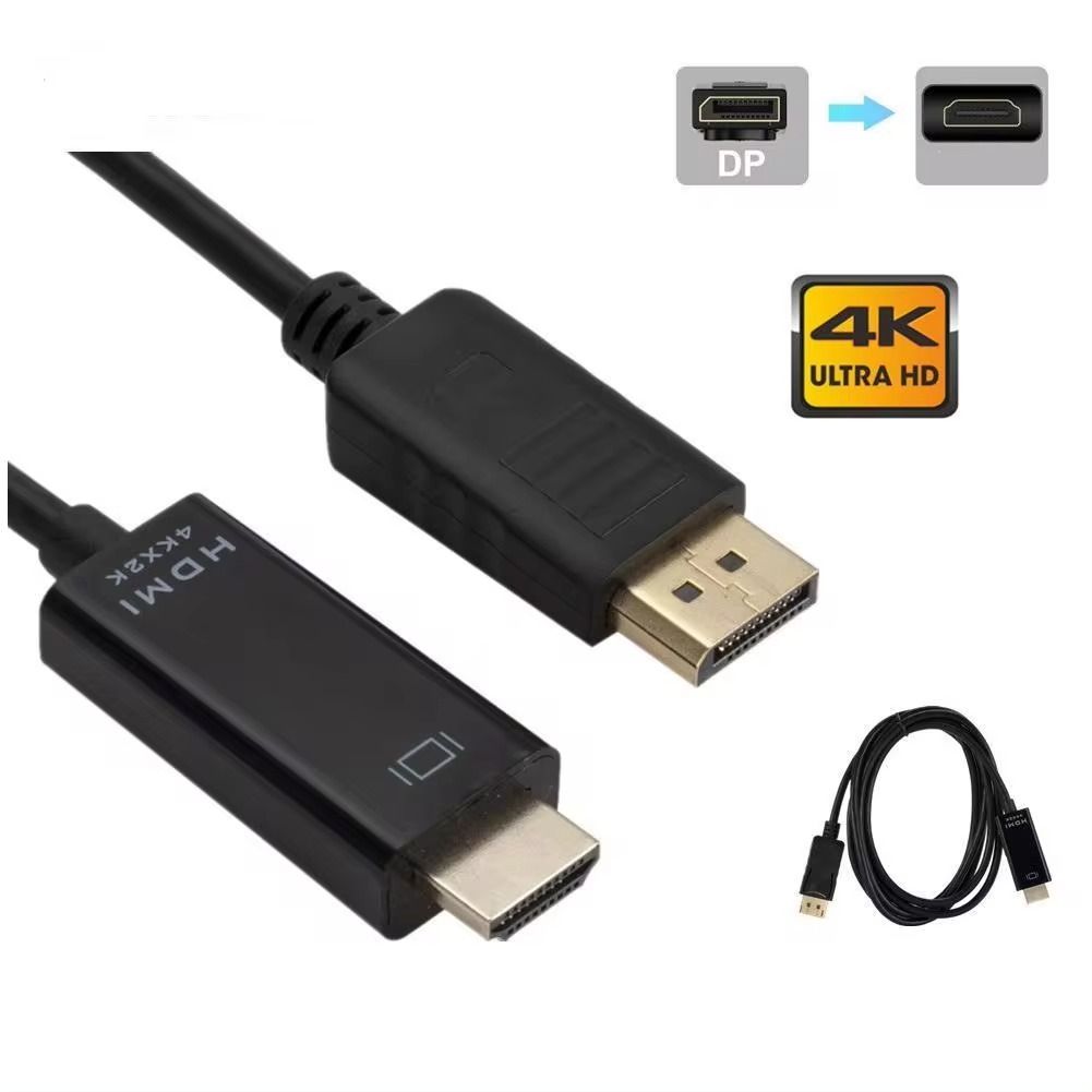 1.8M Gold Plated Displayport DP to HDMI Adapter Cable Cord Display Port Male To HDTV Male Cable Converter PC Laptop -