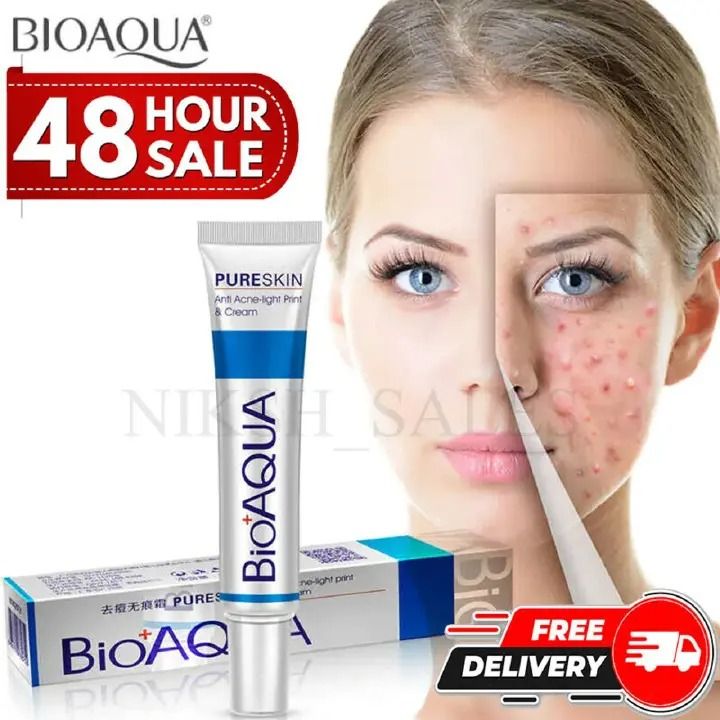 Herbal Acne Face Cream Pimple Scar Remover Gel Oil Control Shrink Pore Pockmark Smooth Acne Marks Facial Cream Skin Care Product - BIOAQUA-
