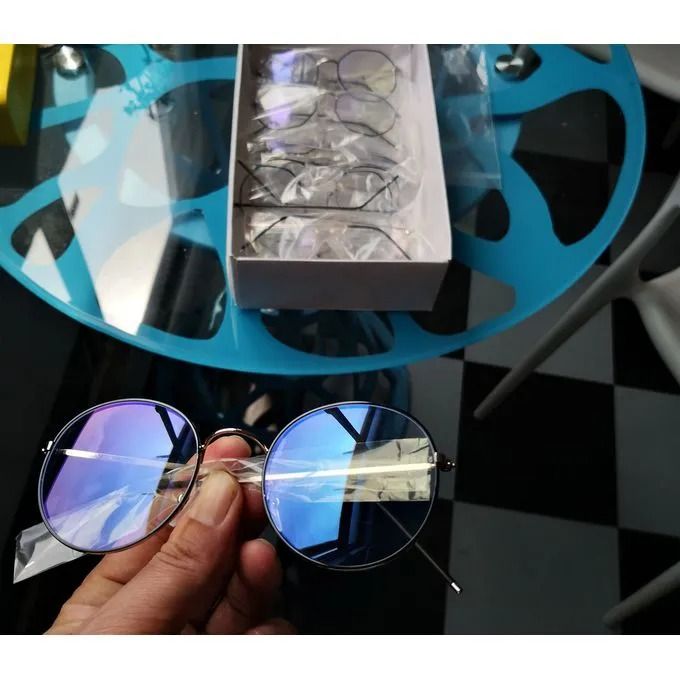 Computer Glasses  Women Men Anti Blue Light Round Eyewear Blocking Glasses Optical Spectacle Eyeglass -