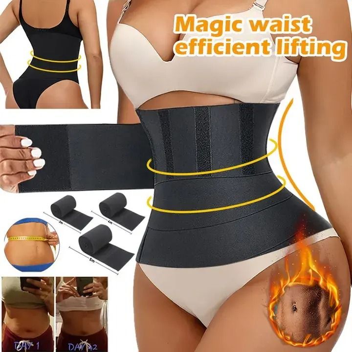 Slim Belt for Women Belly Elastic Waist Shaper for Weight and Flat Belly Tummy Reduction Belt for After Delivery Postpartum Tummy Belt, Tummy Control Slimming Girdle Belt Cincher, Women's Shapewear