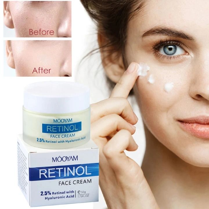 Retinol Facial Cream Anti-aging Removal Wrinkle Fine Lines Repair ighten, Firm, And Smooth Skin - Moisturize And Improve Dry Skin Brightening Moisturizing Face Cream - MOOYAM -