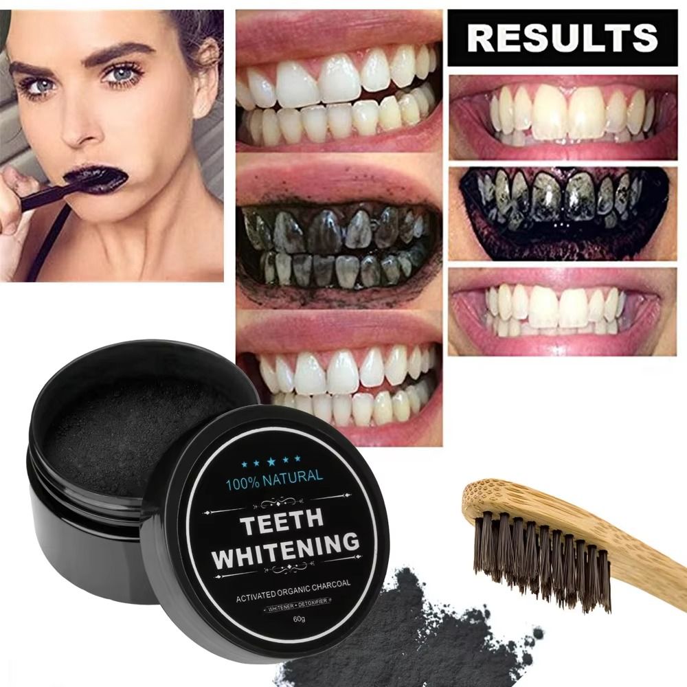 1PC Activated Carbon Charcoal Teeth Whitening Organic Natural Bamboo Charcoal Toothpaste Powder Wash Your Teeth Whitener-