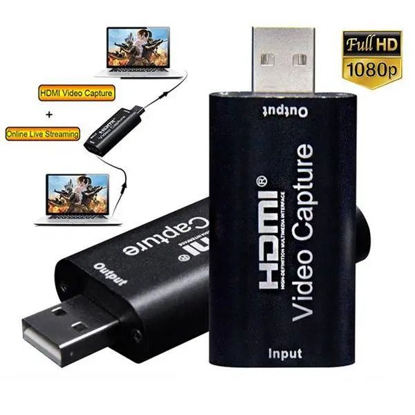 4K Video Capture Card USB2.0 HDMI-compatible 1080P 60fps Grabber Recorder for PS4 Game DVD Camera Recording Live Streaming -