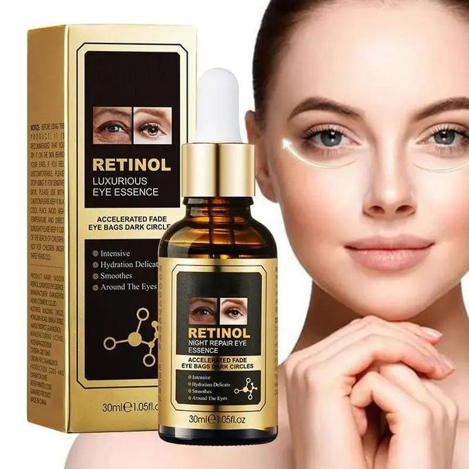 Retinol Eye Serum for Eye Bags Dark Circle Remover Anti-Puffiness Wrinkles Dark Eyebag Removal Serum Anti-Aging Moisturizing Brightening Lifting Face Serum 30ml - SADOER -