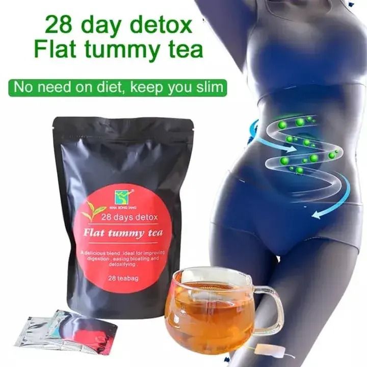 2025 New Flat Tummy Tea Slimming Detox Tea Weight Loss Fat Burner Natural Herbal Organic 28 Days Slim & Detox Tea Body Sllimming Tea -
