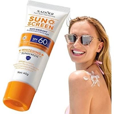 Facial Body Sunscreen Ultra SPF60+ UV Isolation Long Last Protection Whitening Moisturizing Oil Control Sunblock Anti Sun Cream - SADOER -