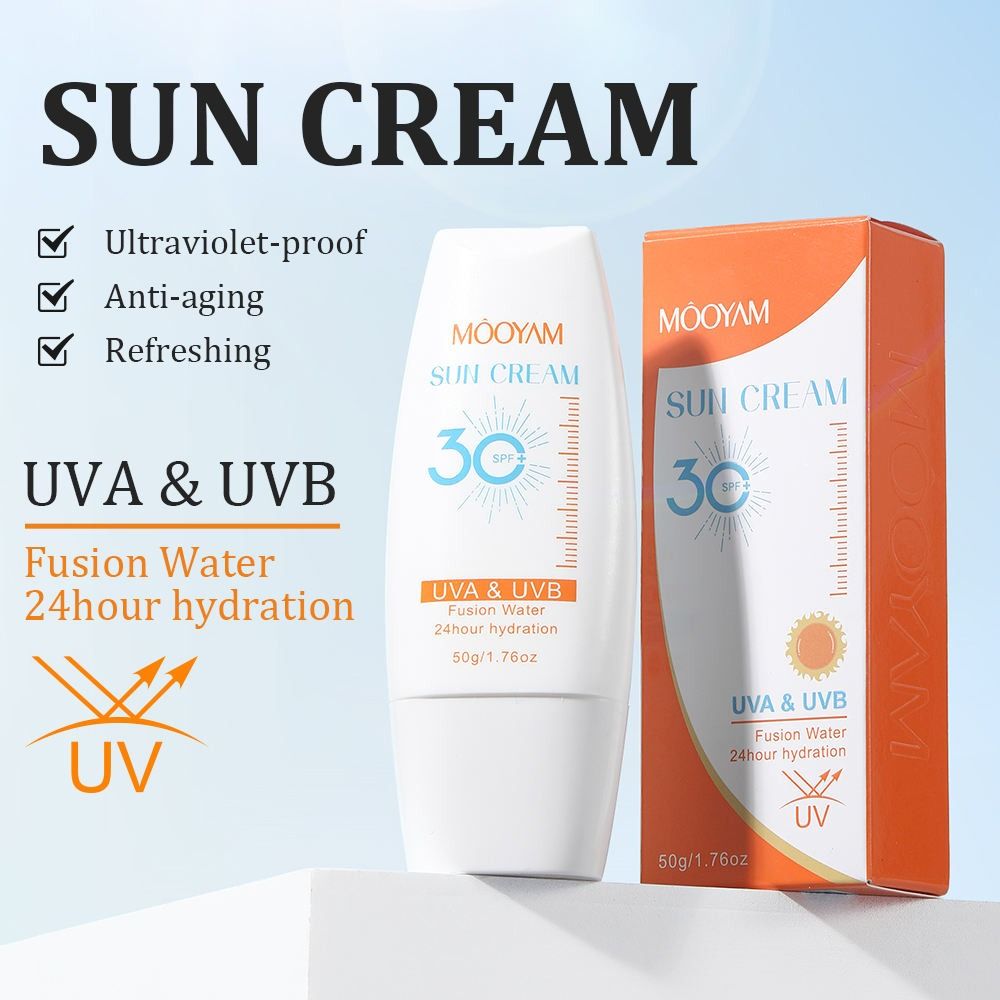 New Sunscreen Facial Body Sunscreen Cream Whitening Sun Lotion 50g Sunblock Skin Protective Cream Anti-Aging Oil-control Moisturizing SPF 30 - MOOYAM -