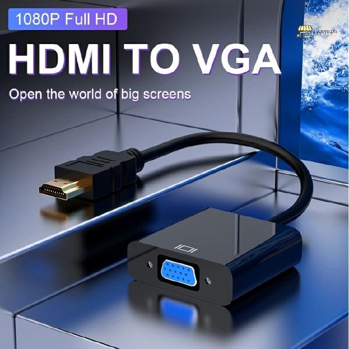 HDMI To VGA Converter Adapter Cable Full HD HDMI to VGA Converter High Definition 1080P Cable-