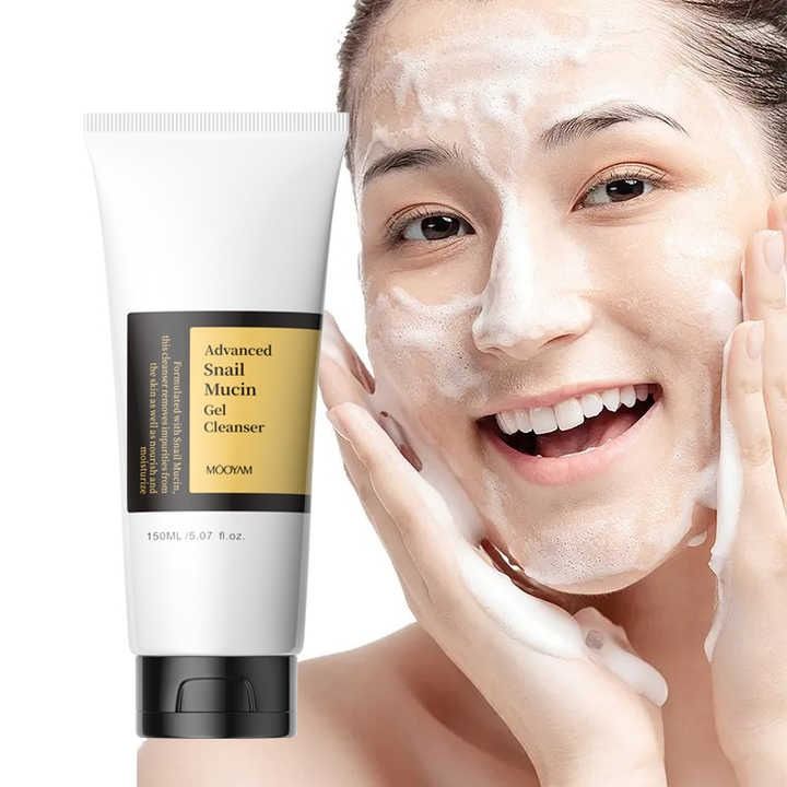Face Cleanser 150ml Snail Mucin Essence Face Wash Face Brightening Gel Cleanser Snail Facial Cleanser Face Pores Washing Deep Korea Cosmetics - MOOYAM -