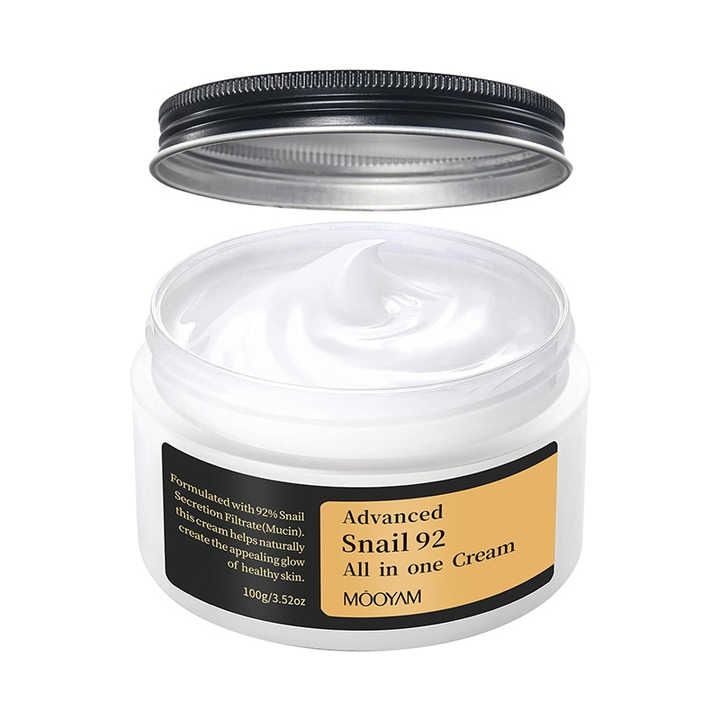 Snail Mucin 92% Repair Cream 100g, Face Moisturizer Hydrating Repair Face Cream for Dry & Sensitive Skin, All Skin Types - MOOYAM -