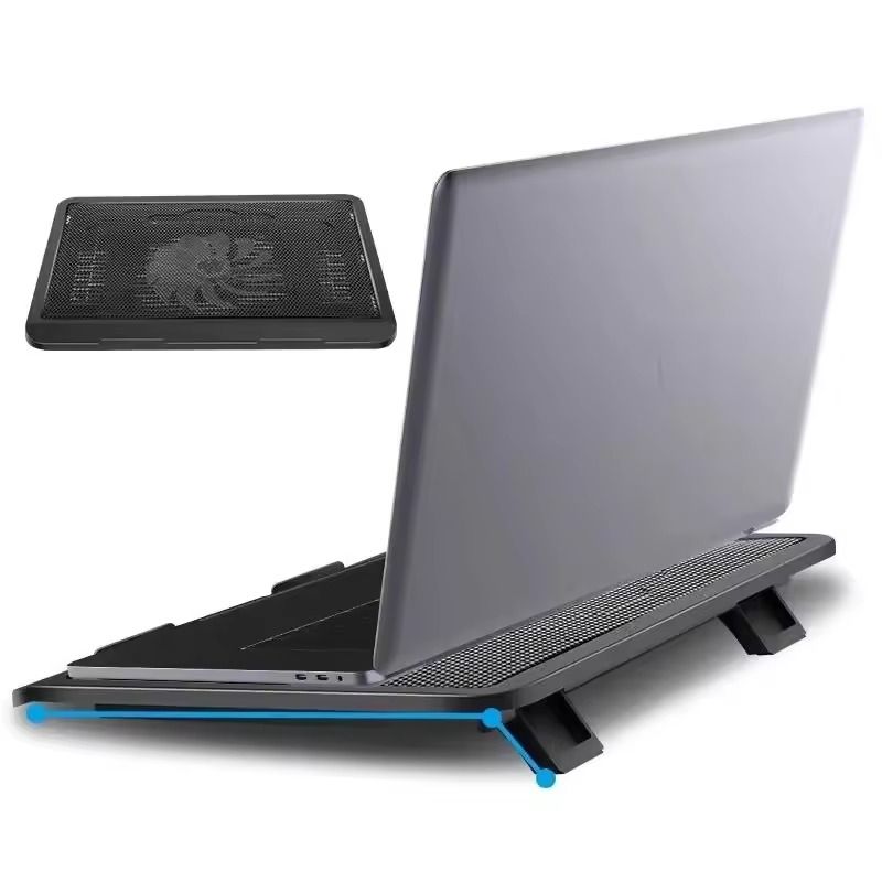 New Laptop Cooling Pad Stand  Base N19 USB Universal Large Powered Portable Silent Fan Radiator Luminous Cooling Pad Laptop Stand -