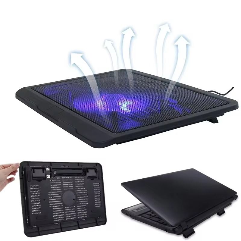 New Laptop Cooling Pad Stand  Base N19 USB Universal Large Powered Portable Silent Fan Radiator Luminous Cooling Pad Laptop Stand -